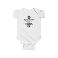 Baby Bodysuit – "My Big Brother Has Paws" Cute Pet Sibling Announcement Onesie